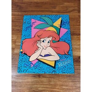 New Vintage Disney's The Little Mermaid Ariel 3 Ring Binder Folder 90s